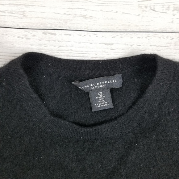 Banana Republic 100% Cashmere Black Sweater Sz Xs - Picture 4 of 5